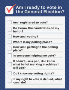 Am I ready to vote in the General Election checklist